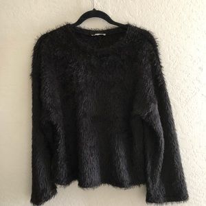 zara fuzzy sweater
